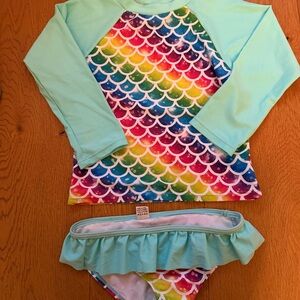 Amazon Kids Rainbow Scales Rashguard Set